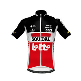 Cycling short sleeve jersey - LOTTO SOUDAL 2020 - white/red/black