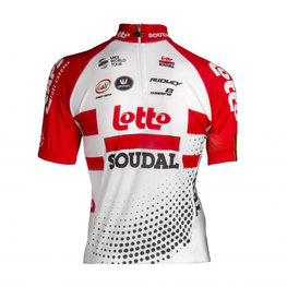 Cycling short sleeve jersey - LOTTO SOUDAL 19 KIDS - white/red