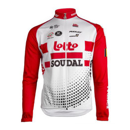 Cycling summer long sleeve jersey - LOTTO SOUDAL 19 SMR - white/red