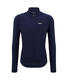 SANTINI Cycling winter long sleeve jersey - PURE  - blue