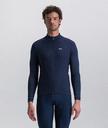 SANTINI Cycling winter long sleeve jersey - PURE  - blue