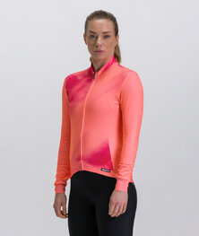 SANTINI Cycling winter long sleeve jersey - PURE DYE - pink
