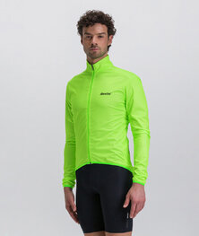 SANTINI Cycling windproof jacket - NEBULA  - light green