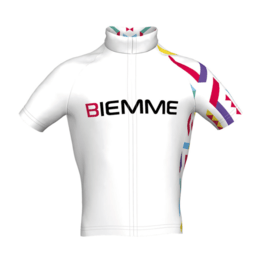 Cycling short sleeve jersey - RAINBOW KIDS - white