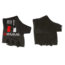 Cycling fingerless gloves - STRAPS - white/black/red