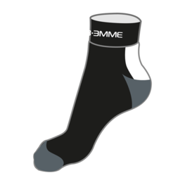 Cycling ankle socks - COOLMAX - white/grey/black