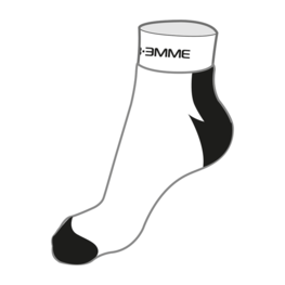 Cycling ankle socks - COOLMAX - black/white