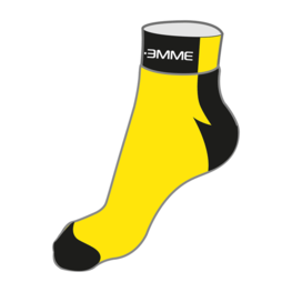 Cycling ankle socks - COOLMAX - black/yellow