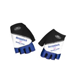 Cycling fingerless gloves - QUICKSTEP 2020 - black/white/blue